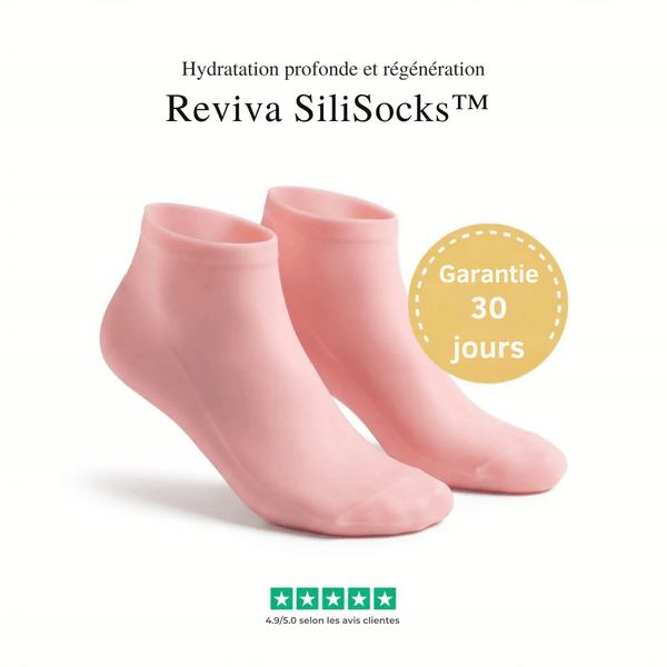 Reviva SiliSocks™ —Talons réparés en 7 jours, sandales assumées cet été.